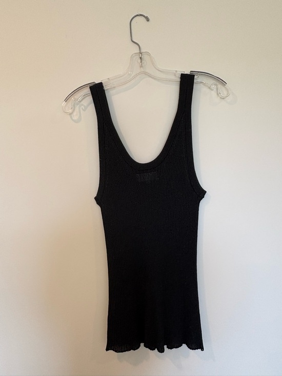 Part Two Black Ribbed Knit Tank – Size XL - Picture 4 of 4